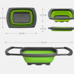 Zusammenklappbares Sieb – faltbares Küchensieb für Nudeln, Obst und Gemüse
