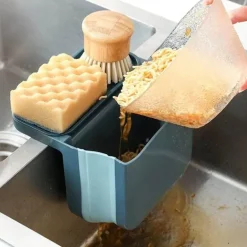 Zusammenklappbares Spülbeckensieb – faltbarer Abflusskorb für die Küche